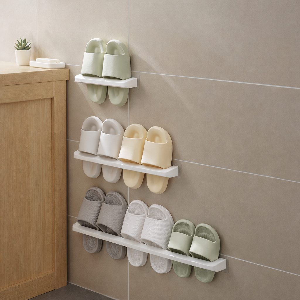 Wall-Mounted Slipper Rack