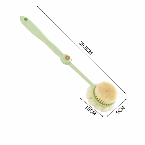 2-in-1 Long Handle Bath Brush & Loofah