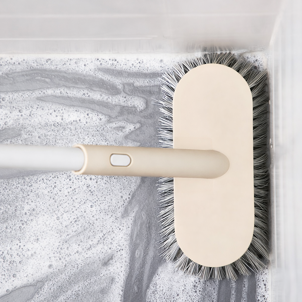 Adjustable Long-Handle Floor Brush