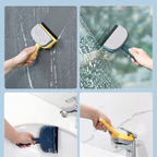 2-in-1 Glass Cleaning Brush & Squeegee