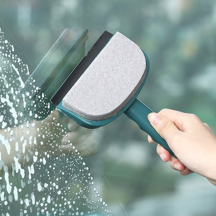 2-in-1 Glass Cleaning Brush & Squeegee